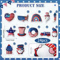 Oudain 24 Pc 5" Patriotic Star Ornaments Red White Blue Independence Day by Deal US