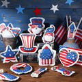 Oudain 24 Pc 5" Patriotic Star Ornaments Red White Blue Independence Day by Deal US
