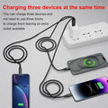 Wosixima USB-C 3-in-1 Charging Cable 4ft Black for iPhone 16/15 Pro Max Samsung by Deal US