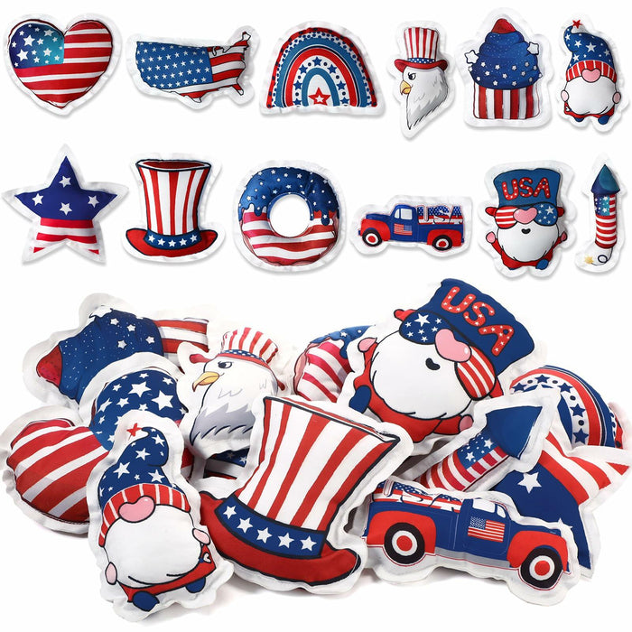 Oudain 24 Pc 5" Patriotic Star Ornaments Red White Blue Independence Day by Deal US