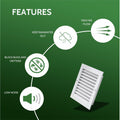 GREEN VENT Aluminum Alloy Gable Vent 10x10 Outdoor Wall Cover with Mesh by Deal US