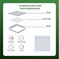GREEN VENT Aluminum Alloy Gable Vent 10x10 Outdoor Wall Cover with Mesh by Deal US