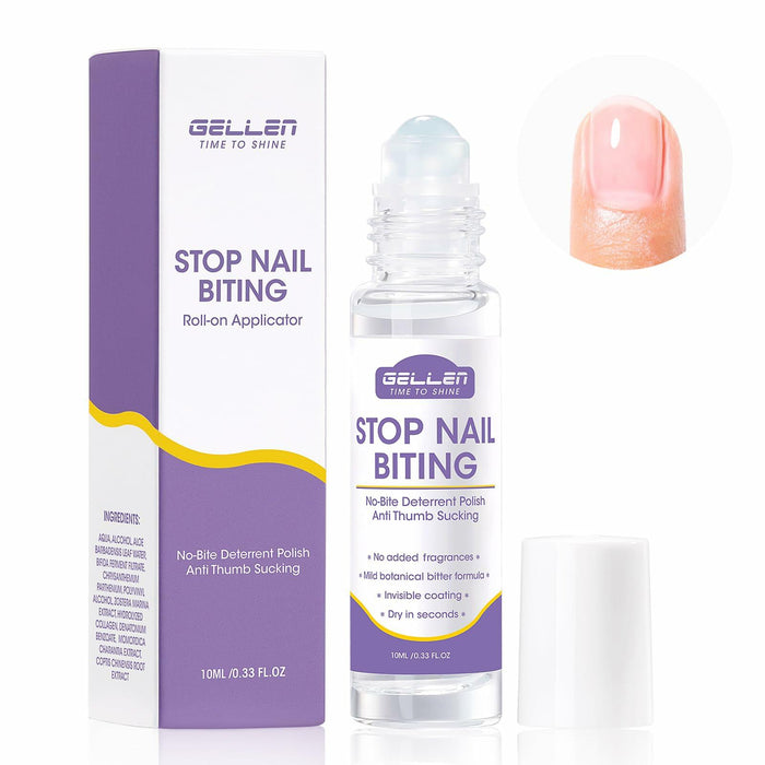 GELLEN Nail Biting Prevention Roll-On Treatment Bitter Taste 10ml by Deal US