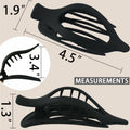 GKETN 6 Pack Flat Hair Claw Clips Matte Neutral Color Duck Billed Barrettes by Deal US