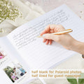 1DOT2 Wedding Guest Book 2025 Linen Photo Beige 100 Pages Acid Free Paper by Deal US