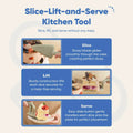 Chef's Path Easy Release Cake & Pie Server Lift-and-Serve Sage Green by Deal US