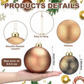 Relaxgiant 12 Pcs Neutral Brown Grey Matte Glass Christmas Ornaments 4in 2.36in by Deal US