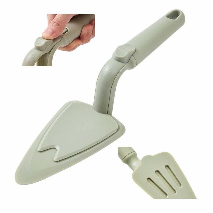 Chef's Path Easy Release Cake & Pie Server Lift-and-Serve Sage Green by Deal US