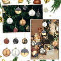 Relaxgiant 12 Pcs Neutral Brown Grey Matte Glass Christmas Ornaments 4in 2.36in by Deal US