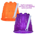 ArtCreativity 6" Sand Castle Buckets & Shovels Set 12 Pails 12 Shovels by Deal US