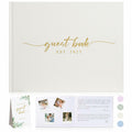 1DOT2 Wedding Guest Book 2025 Linen Photo Beige 100 Pages Acid Free Paper by Deal US