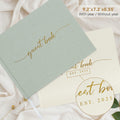 1DOT2 Wedding Guest Book 2025 Linen Photo Beige 100 Pages Acid Free Paper by Deal US