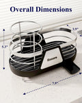 Kitsure Kitchen Sink Sponge Holder Rustproof Metal Organizer Black 7.9x3.9x5.3 by Deal US