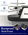 Kitsure Kitchen Sink Sponge Holder Rustproof Metal Organizer Black 7.9x3.9x5.3 by Deal US