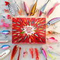 Rubypop Fishing Advent Calendar 2025 24-Day Lure Set Red Stainless Steel by Deal US