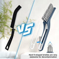 COIYINGJAUNEI Hard Bristle Stiff Cleaning Brush 2 pcs Blue White ABS by Deal US