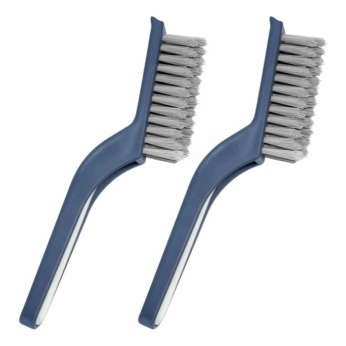 COIYINGJAUNEI Hard Bristle Stiff Cleaning Brush 2 pcs Blue White ABS by Deal US