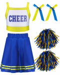 JenPen Cheerleader Dress Crop Top Skirt Bow Hair Rope Halloween Costume Size S by Deal US