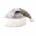 PAIDEMCF Grey Santa Hat with Glitter Stars Christmas Holiday Size Standard by Deal US