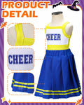 JenPen Cheerleader Dress Crop Top Skirt Bow Hair Rope Halloween Costume Size S by Deal US