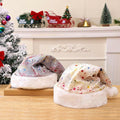PAIDEMCF Grey Santa Hat with Glitter Stars Christmas Holiday Size Standard by Deal US