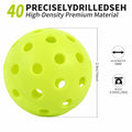 Seiyeje Pickleball Balls 12 Pack USAPA Approved Outdoor High Visibility by Deal US