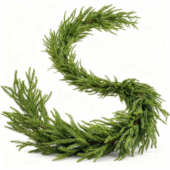 Choonshow 2PCS 6FT Norfolk Faux Pine Christmas Garland Green Decoration by Deal US