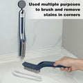 COIYINGJAUNEI Hard Bristle Stiff Cleaning Brush 2 pcs Blue White ABS by Deal US