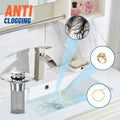 Vakabiu Bathroom Sink Drain Strainer Hair Catcher Stainless Steel 2PCS by Deal US
