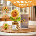 ZCLOMOLC Happy Retirement Gifts Sunflower Crochet Doll Decoration Yellow by Deal US