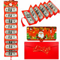 EASTVIO Christmas Cash Gift Envelopes Red 10 Slots Money Holder by Deal US