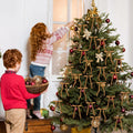 Glitinsel Khaki Velvet Bows Christmas Tree Ornaments 24 Pcs 5x7in by Deal US