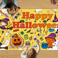 Artlunar Halloween Giant Coloring Poster Witch Ghost Bat Orange 31x72 Inch by Deal US