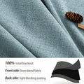 PANGSINNE 63in Blackout Linen Curtains 2 Panels Dusty Blue 52x63in by Deal US