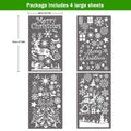 LOKIPA Christmas Window Clings Large Black Snowflakes Decals for Window by Deal US