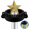 Menkxi Christmas Tree Flag Pole Mega Topper Light Hook Gold 7x5x1.75 Inch by Deal US