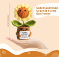 ZCLOMOLC Happy Retirement Gifts Sunflower Crochet Doll Decoration Yellow by Deal US