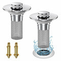 Vakabiu Bathroom Sink Drain Strainer Hair Catcher Stainless Steel 2PCS by Deal US