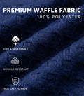 DAVID ARCHY Mens Waffle Pajamas Set Notched Collar Winter Sleepwear Blue XXL by Deal US