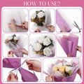 Qilery 334 Pc Flower Wrapping Paper Set Waterproof Floral Butterfly Fresh Color by Deal US