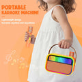 VERKB Karaoke Machine for Kids Portable Bluetooth Speaker 2 Mics Orange by Deal US