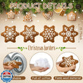 HunnmingRe 4 Pcs Christmas Snowflake Plush Throw Pillows Caramel Color by Deal US
