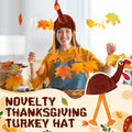 Jamntower 2Pcs Thanksgiving Turkey Hat Adults Dark Brown Adjustable Size 60cm by Deal US