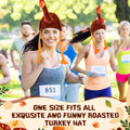 Jamntower 2Pcs Thanksgiving Turkey Hat Adults Dark Brown Adjustable Size 60cm by Deal US