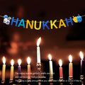 DONCIDAY Happy Hanukkah Glitter Banner Blue Paper Garland Party Decor by Deal US
