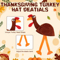 Jamntower 2Pcs Thanksgiving Turkey Hat Adults Dark Brown Adjustable Size 60cm by Deal US