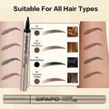Hegafoo Microblading Brow-Fection Eyebrow Pen Waterproof 0.02oz Honey Tea Brown by Deal US