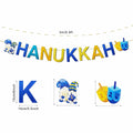 DONCIDAY Happy Hanukkah Glitter Banner Blue Paper Garland Party Decor by Deal US
