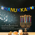 DONCIDAY Happy Hanukkah Glitter Banner Blue Paper Garland Party Decor by Deal US