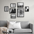 YiTanli Glass Collage Picture Frames 7 Pack Multi Sizes 11x14 8x10 5x7 Black by Deal US